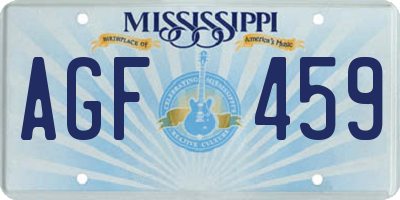 MS license plate AGF459