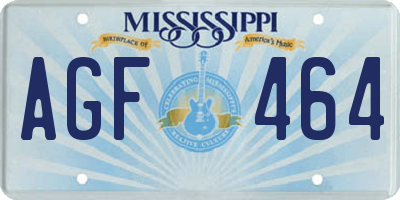 MS license plate AGF464