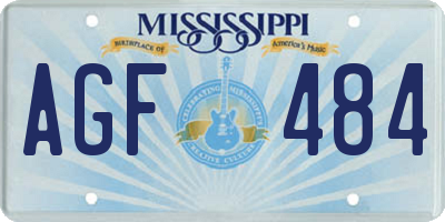 MS license plate AGF484