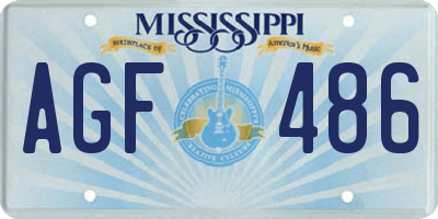 MS license plate AGF486