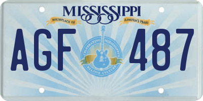 MS license plate AGF487