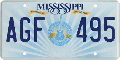 MS license plate AGF495