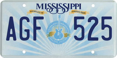 MS license plate AGF525
