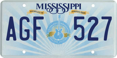 MS license plate AGF527