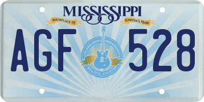 MS license plate AGF528