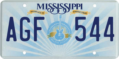 MS license plate AGF544