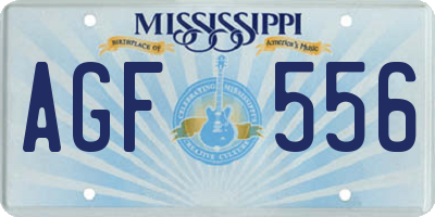 MS license plate AGF556