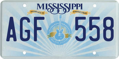 MS license plate AGF558