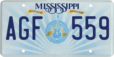 MS license plate AGF559