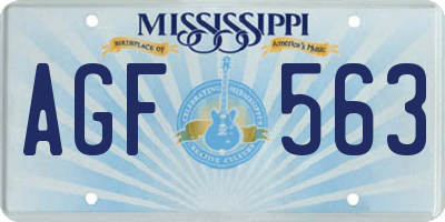 MS license plate AGF563