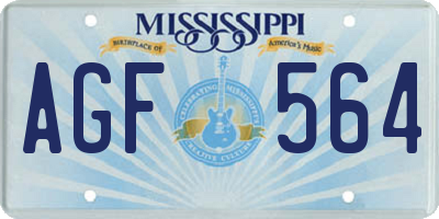 MS license plate AGF564