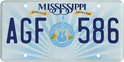 MS license plate AGF586