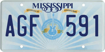 MS license plate AGF591