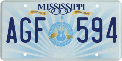 MS license plate AGF594