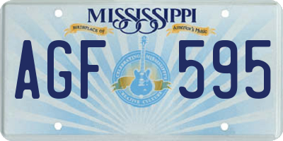 MS license plate AGF595
