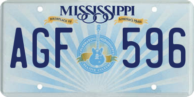 MS license plate AGF596