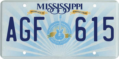 MS license plate AGF615