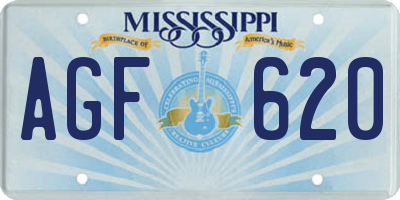 MS license plate AGF620