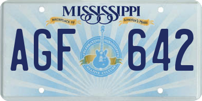 MS license plate AGF642