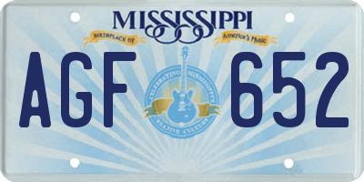 MS license plate AGF652