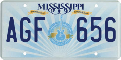 MS license plate AGF656