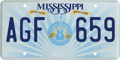 MS license plate AGF659