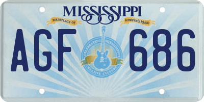MS license plate AGF686