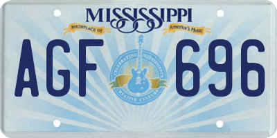 MS license plate AGF696