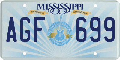 MS license plate AGF699