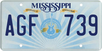 MS license plate AGF739