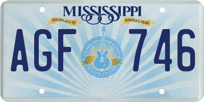 MS license plate AGF746