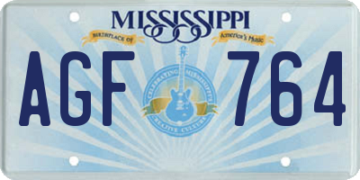 MS license plate AGF764