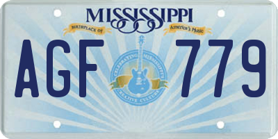 MS license plate AGF779