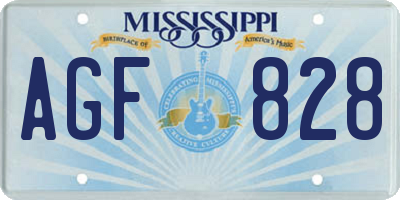MS license plate AGF828