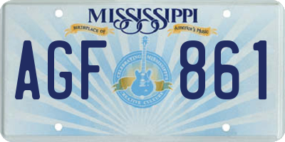MS license plate AGF861