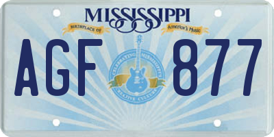 MS license plate AGF877