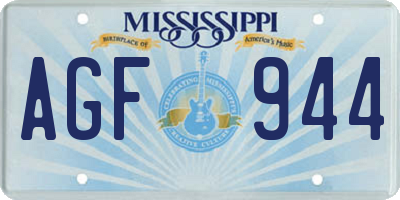 MS license plate AGF944