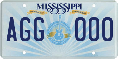 MS license plate AGG000