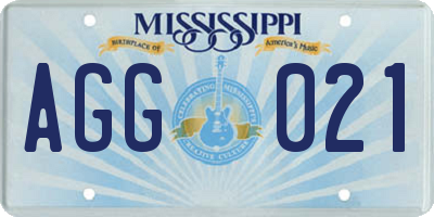 MS license plate AGG021