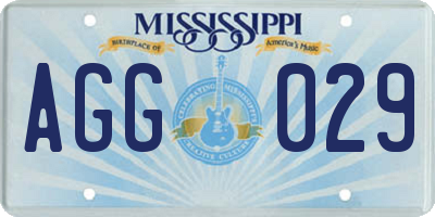 MS license plate AGG029