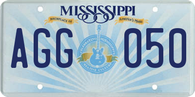 MS license plate AGG050