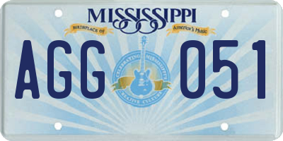 MS license plate AGG051