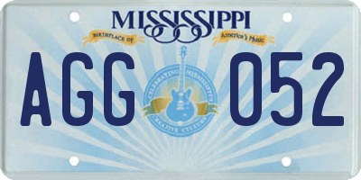MS license plate AGG052