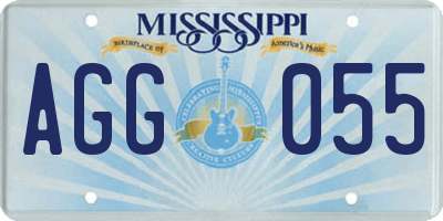 MS license plate AGG055