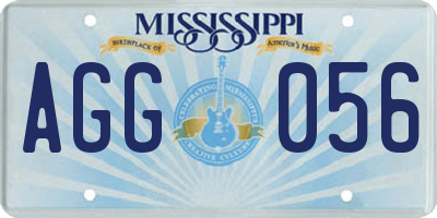 MS license plate AGG056