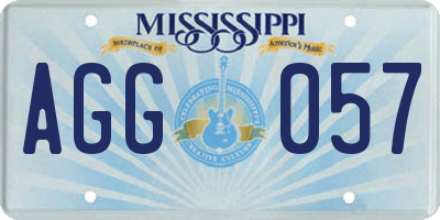 MS license plate AGG057