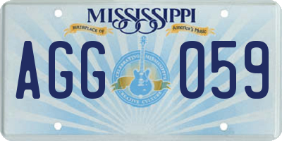 MS license plate AGG059