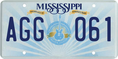 MS license plate AGG061