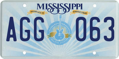 MS license plate AGG063