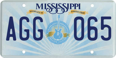 MS license plate AGG065